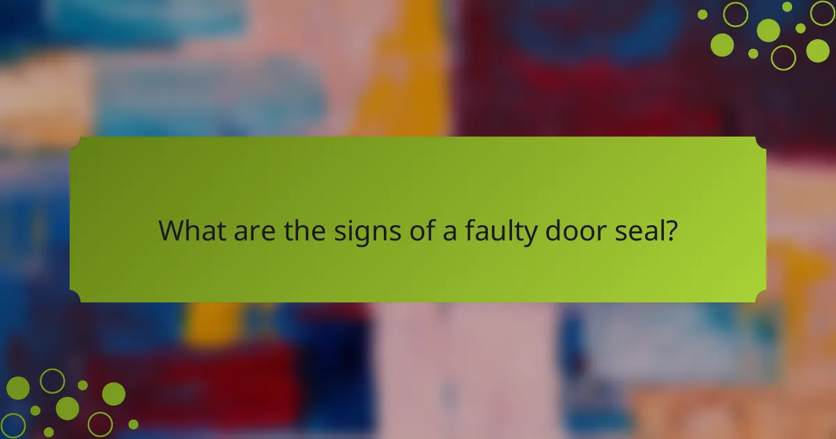 What are the signs of a faulty door seal?